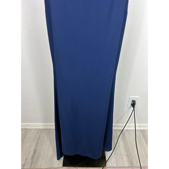 Terani Couture Mother of the Bride Off the Shoulder Gown Navy Blue 18 Formal - Picture 4 of 7